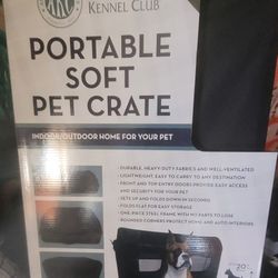 New In Box Portable Soft Dog Crate  Rated 66 lb Anaimal 