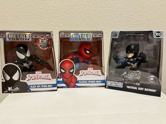Metals  - Spider-Man  - Black Spider-Man  - Batman - (New)