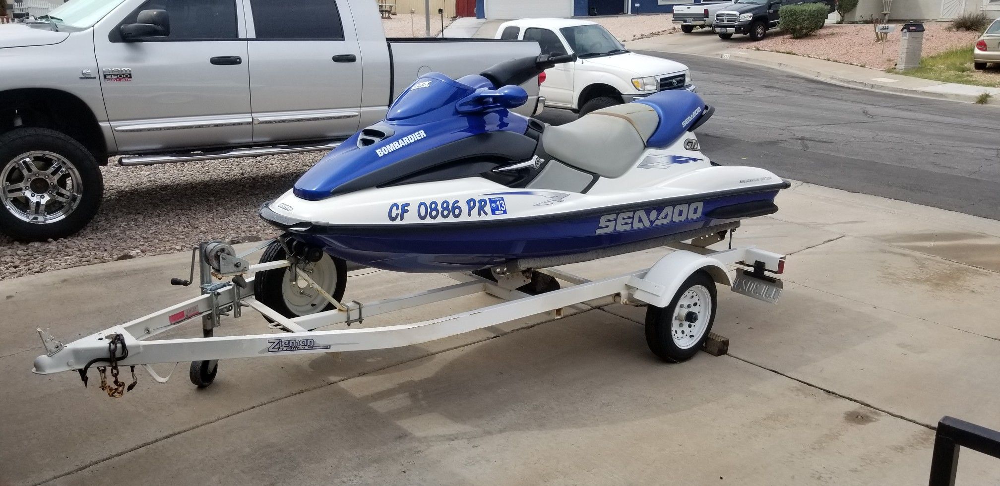 2000 Sea Doo GTX Millennium Edition jet ski with trailer. for Sale in
