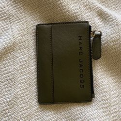 Marc Jacobs Green Leather Mini Wallet 