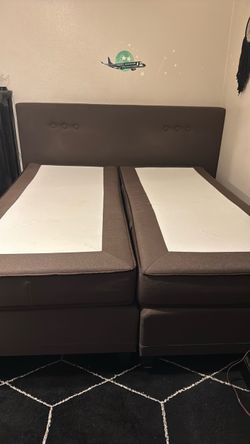 Queen Upholstered Bed Frame with Headboard