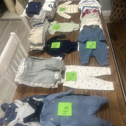 Baby Boy Clothes Size 3 and 3-6 months/Ropa para niño de 3 y 3-6 meses/Cash Only