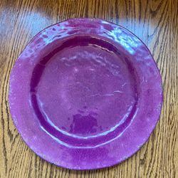 Vintage Pier 1 Carmelo Melamine Purple Distressed Look Dinner Plate 11”