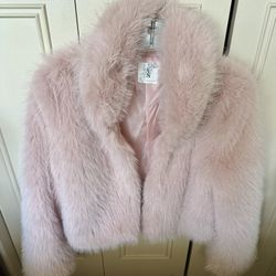 Pink furry jacket 