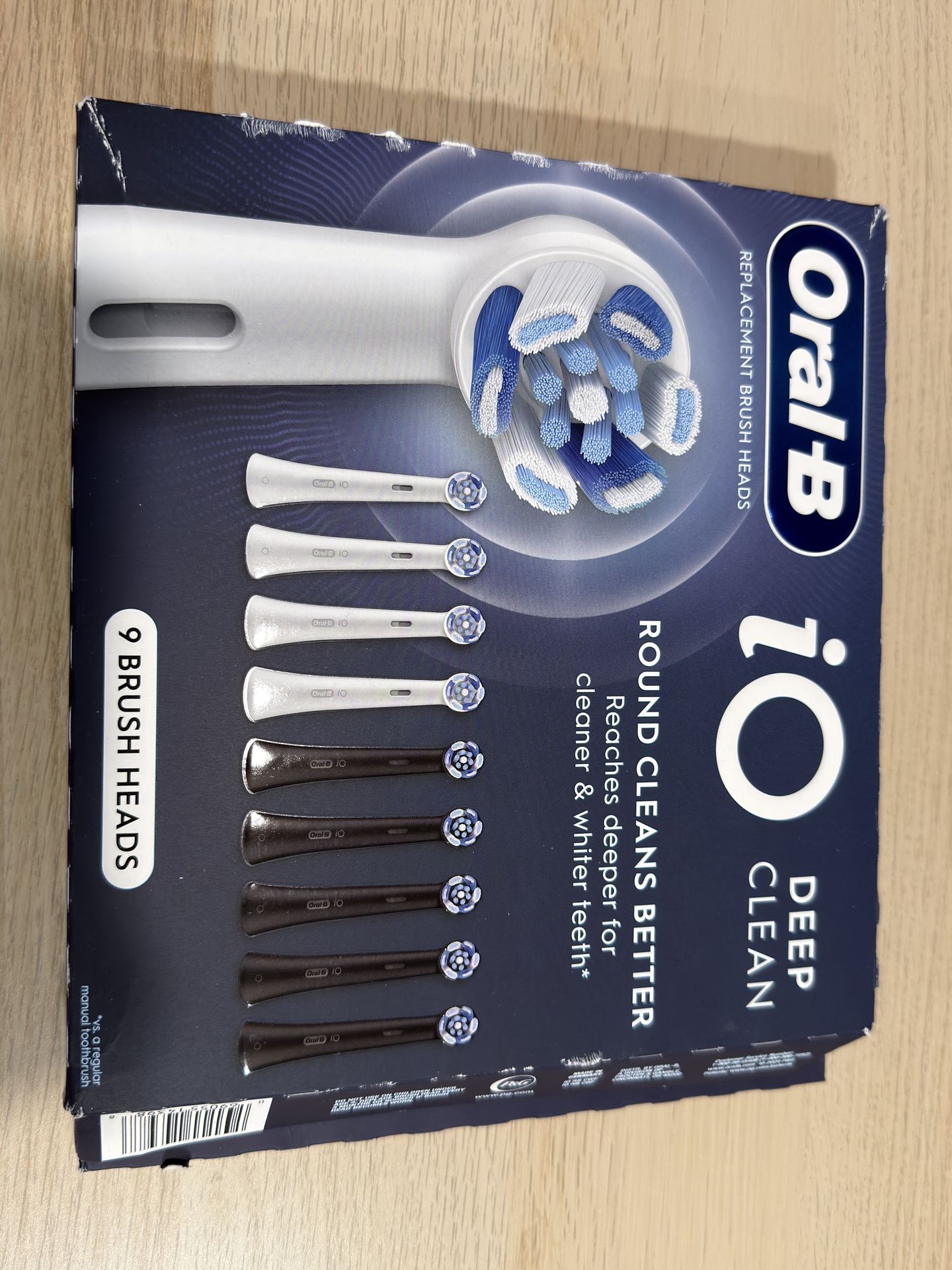 Oral-B iO Deep Clean Replacement Brush Heads 8-Pack | 1 Opened, Never Used