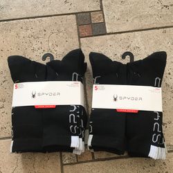 NWT Men’s Spyder Crew Socks 10 Pairs