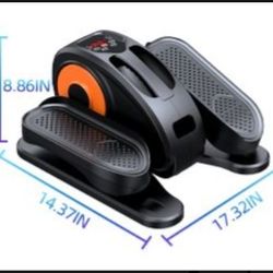 Under Desk Elliptical Pedal Machine, Leg Exerciser, w/ Remote & 12 Settings – Compact Trainer