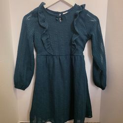 Dark green girls dress