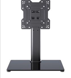 XINLEI Universal TV Stand Base, Table Top TV Stand for 17-43 Inch LCD/LED TVs, Height Adjustable Monitor Mount Stand with Tempered Glass Base Holds up