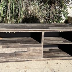 $20: Large TV Stand Console (all dimensions in desc) Ashley Derekson Gray Large TV Stand Console W200-68