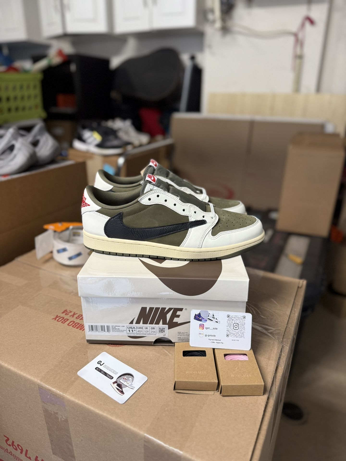 Jordan 1 Low Retro Low OG SP Travis Scott Medium Olive 🫒