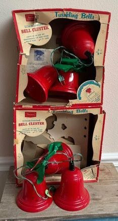Vintage Sears Illuminated Bell Clusters Christmas Decor WORKING $30 for All xox