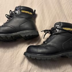 Men’s Caterpillar Black Steel Toe Boots size 7