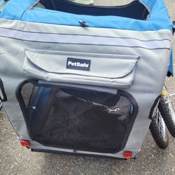 PetSafe Happy Ride Steel Pet Bicycle Trailer – Large (Up to 110 lbs) – Lightly Used