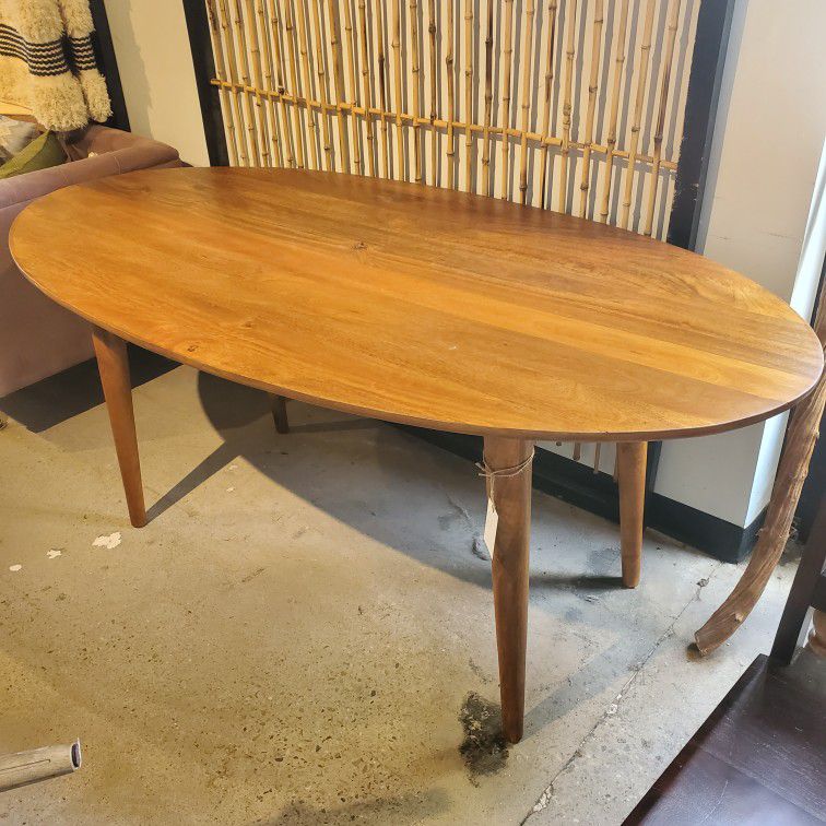 Mango Wood Oval Dining Table 
