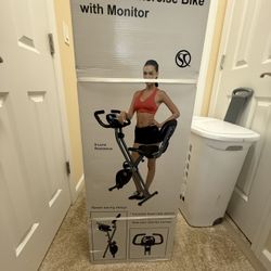 Foldable Exercise Bike With Monitor 