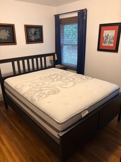 Queen bed frame and box spring