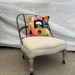 Restoration Hardware “Courturier” Chair - Rolling Side / Slipper Chair 