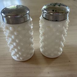 Vintage Hobnail Salt and Pepper Shakers