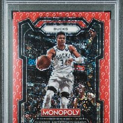 2023 Panini Prizm Monopoly Question Mark SSP /25 Giannis Antetokounmpo 49 PSA 10