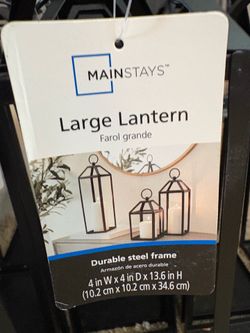 Large Black Steel Lanterns — All With Original Tags!