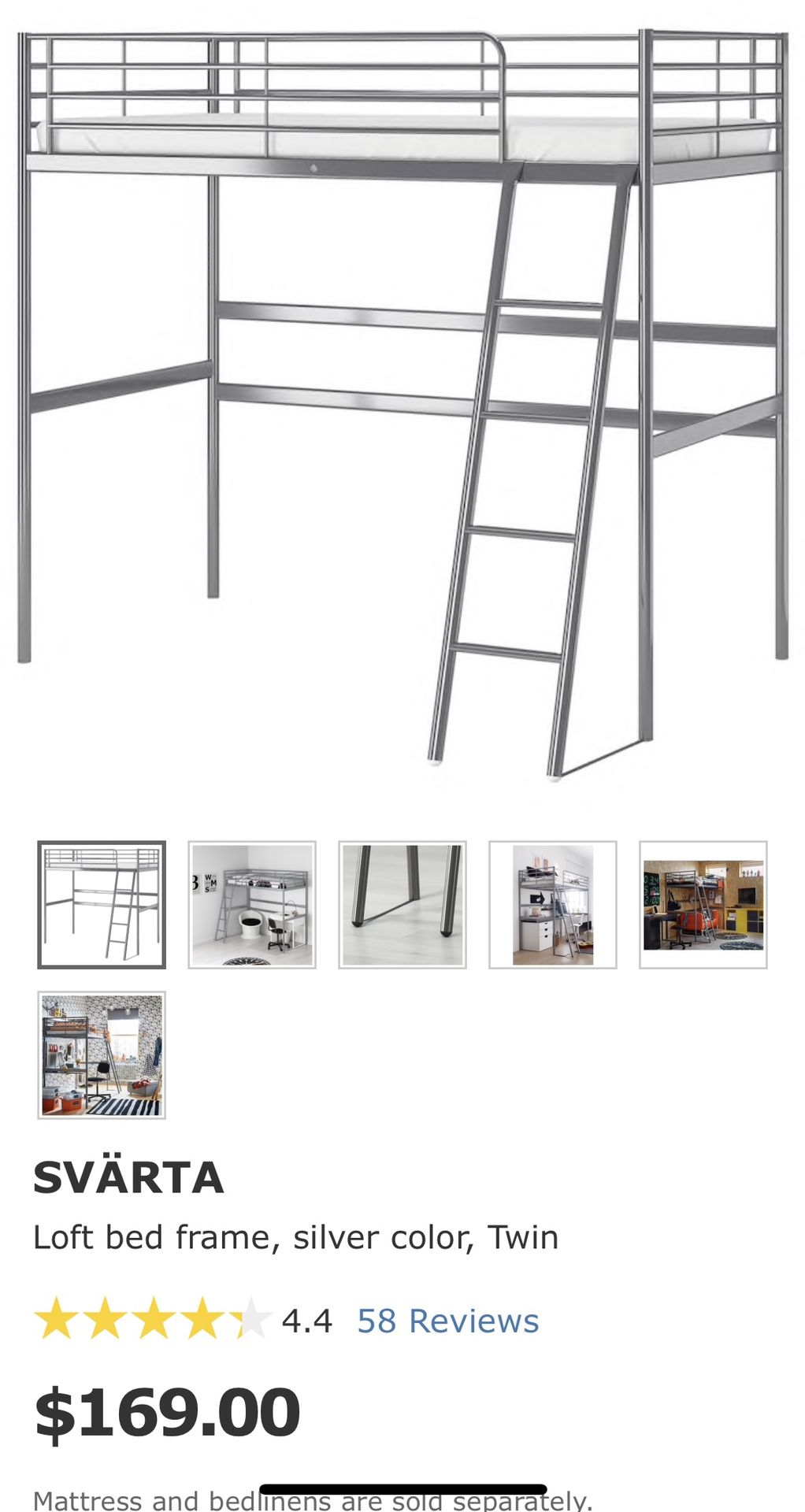 IKEA loft twin bed frame - PENDING PICK UP