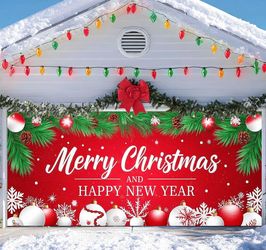 Merry Christmas Garage Door Banner/Cover