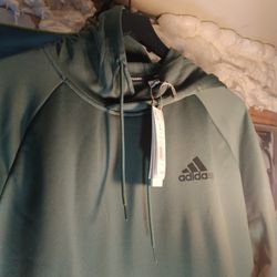 Adidas Men Sweater Green Oxiedblack Size Large 