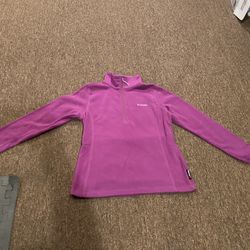 Columbia Womens Purple Arctic Air Half Zip Fleece Pullover Sz Medium
