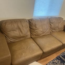 Moving- Leather Sofa Couch 