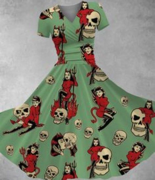 Ladies ROCKABILLY DRESS Sz Medium