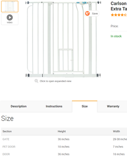 Walk Through Gate with small pet door
