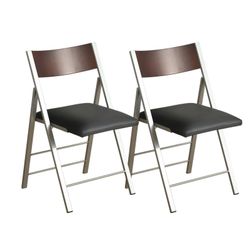 VASTATIO
Folding Chairs with Cushion 2 Pack - Heavy Duty Steel Frame