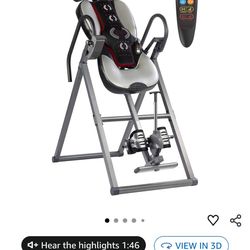 Inversion table for back pain