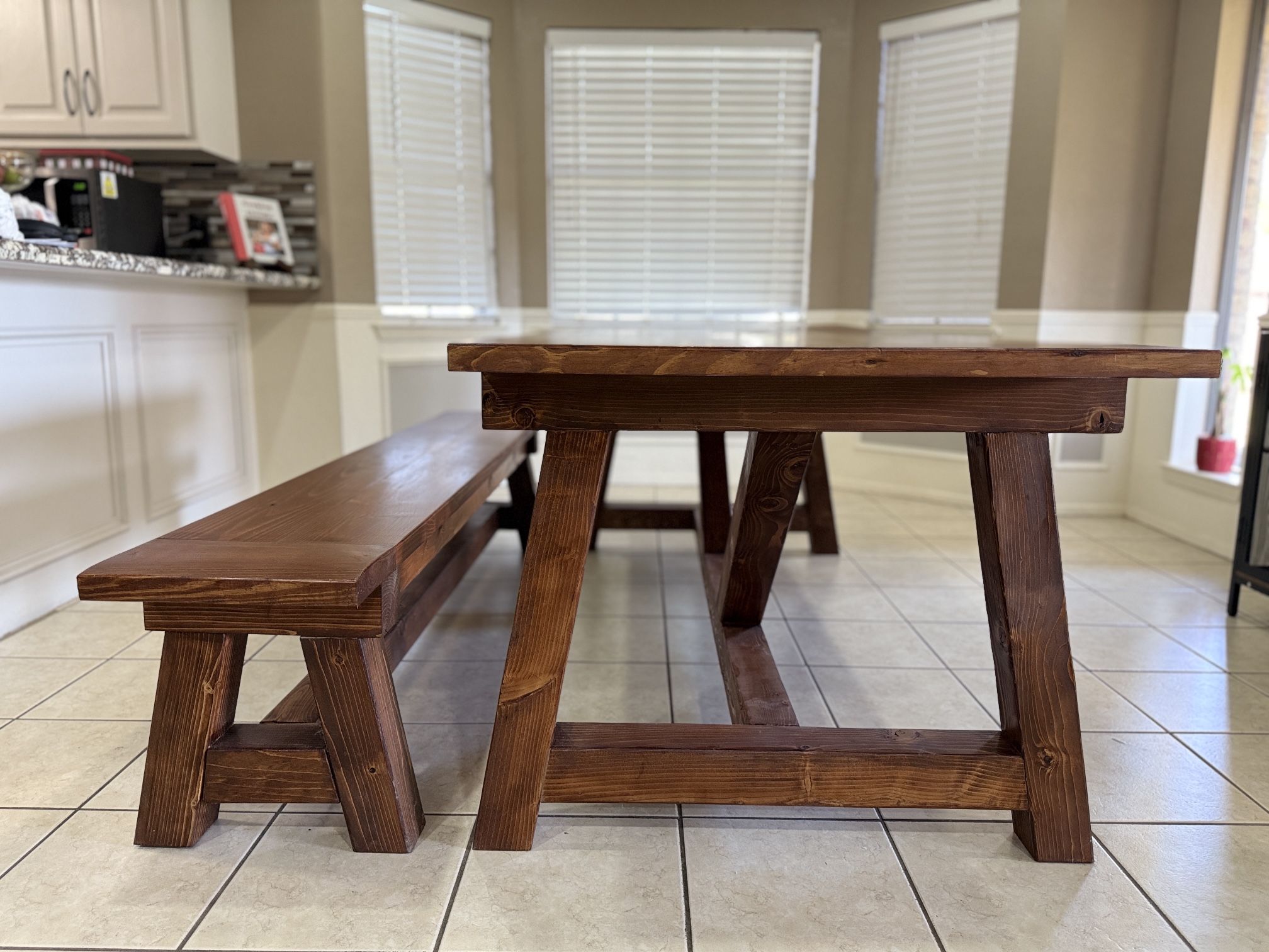 Dining Table With Matching Bench