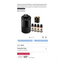 Brand new Waterless Essential Oil Diffuser, 4 Hotel-Inspired Fragrance Oils