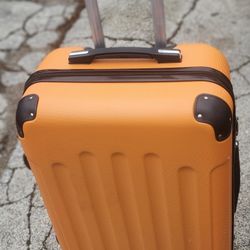 Orange Lightweight ABS Luggage Trolley Case - 24"