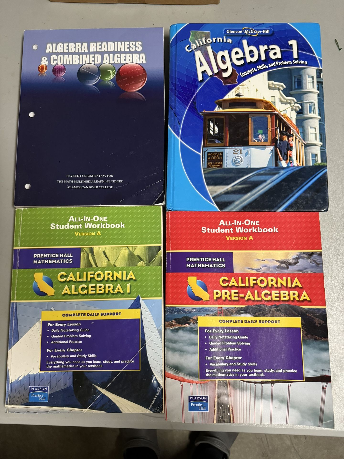 Pre algebra, Algebra 1 Workbook & Textbook