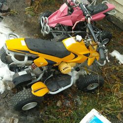 X2  49cc 50cc Kids Atv's With Extra Parts & New Engine  Both Run 