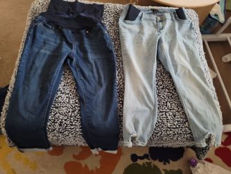 Lot 5 Pairs Maternity Jeans Large