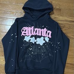 Navy blue “atlanta” sp5der Hoodie