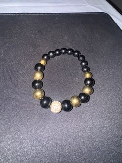 Obsidian Shamballa Bracelet