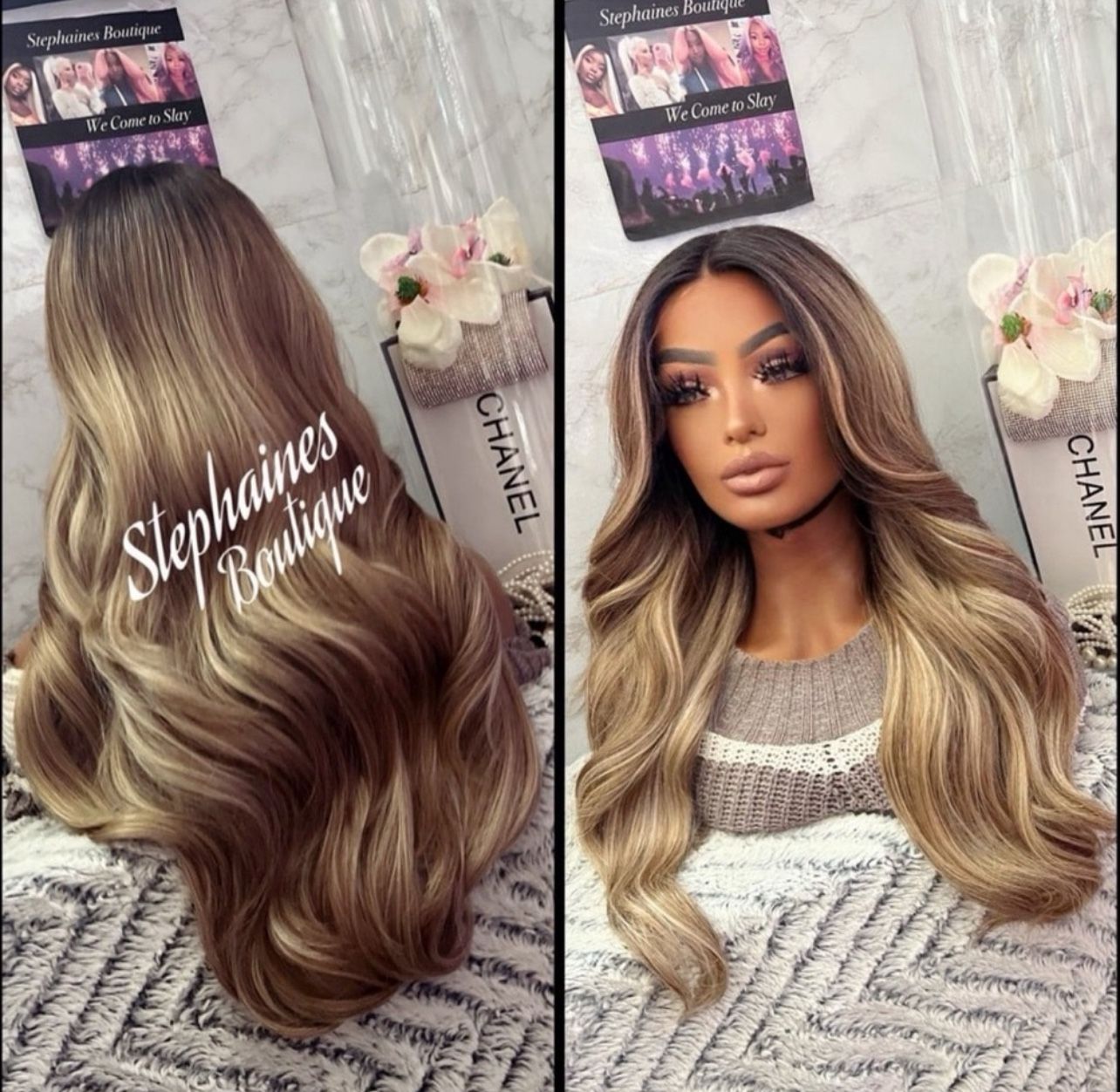 Human Hair Blended Lace Front Wig