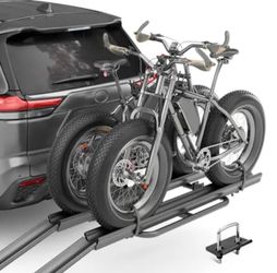 2 EBike Rack Up To 5" With Ramp | Foldable & Lockable Bike Racks | 200 LBS