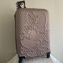 Disney Minnie Mouse Rose Gold Spinner FUL Suitcase Hard Luggage NWT