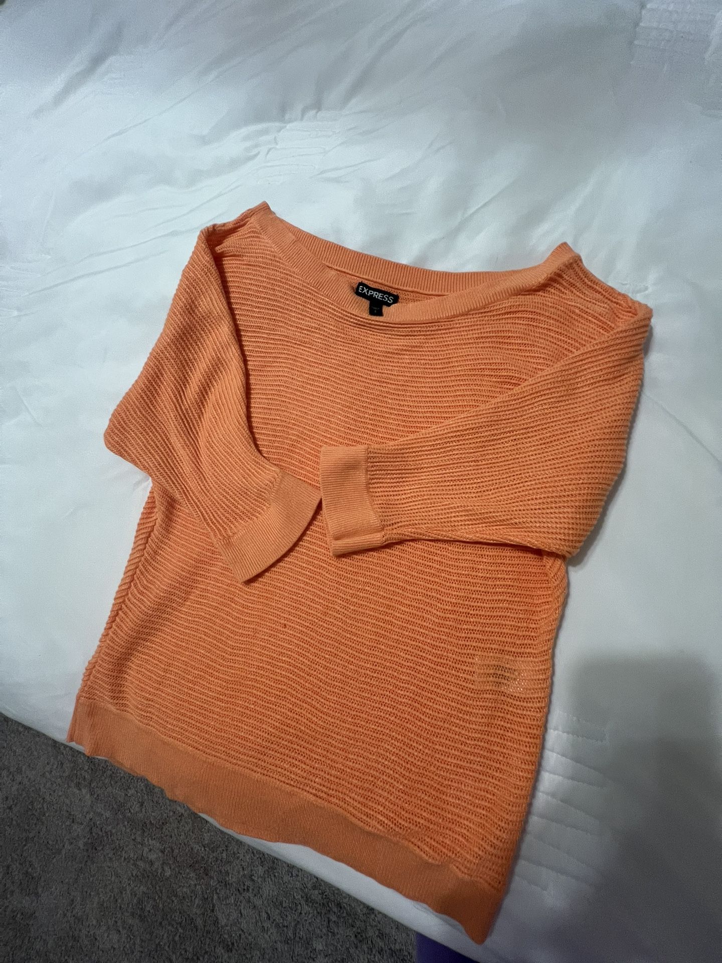 Small Orange Express Dolman Knit Shirt