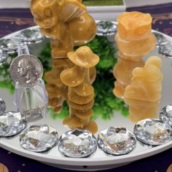 Yellow calcite/yellow Jasper real crystal bundle.