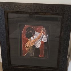 Trish Biddle Art Spanish Heart Tango/Flamenco With Black Frame by  21x18 Inches
