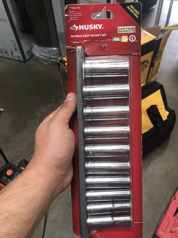Husky 3/8 in. Drive Deep Metric Socket Set (10Piece) for Sale in