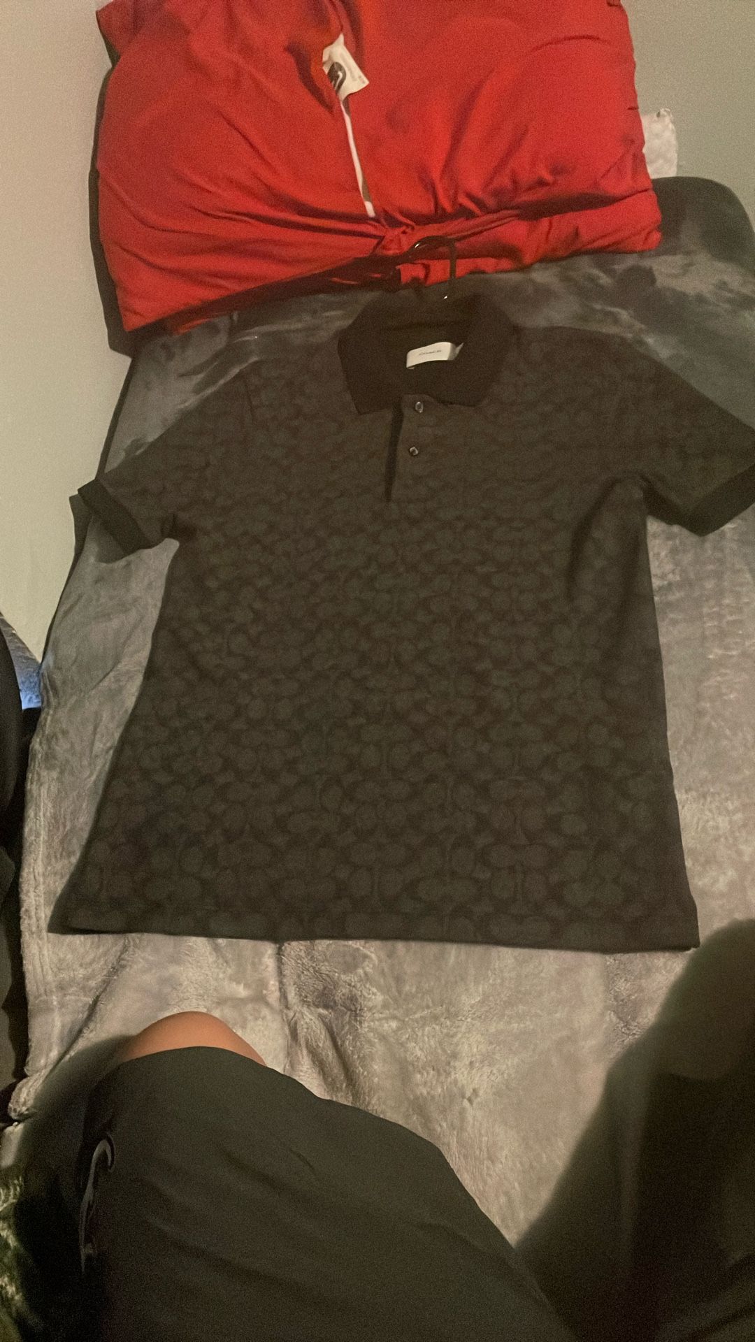 Coach Signature Polo Men’s t shirt Size XS Black Signature